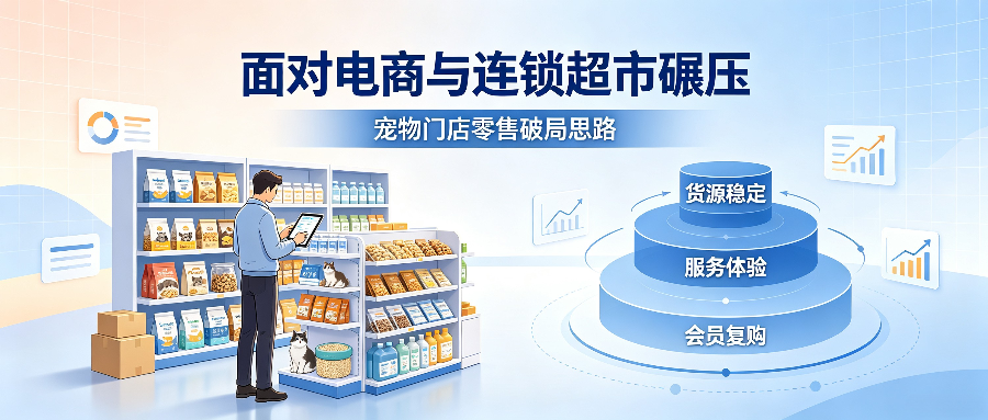 面电商+连锁超市双重碾压,如何构筑宠物门店零售的护城河